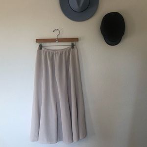 Taupe midi slip skirt